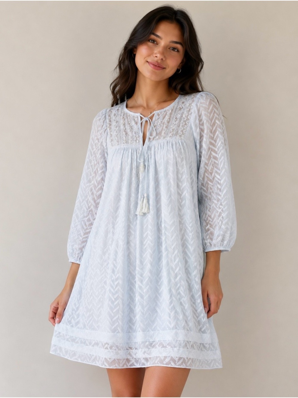 Anthropologie Carraroe Peasant Dress by One September Size L MSRP $95